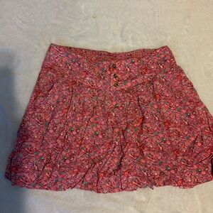 American Eagle flowered dropped waist skirt